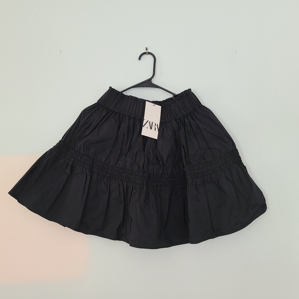 Zara Black A-Line Skirt